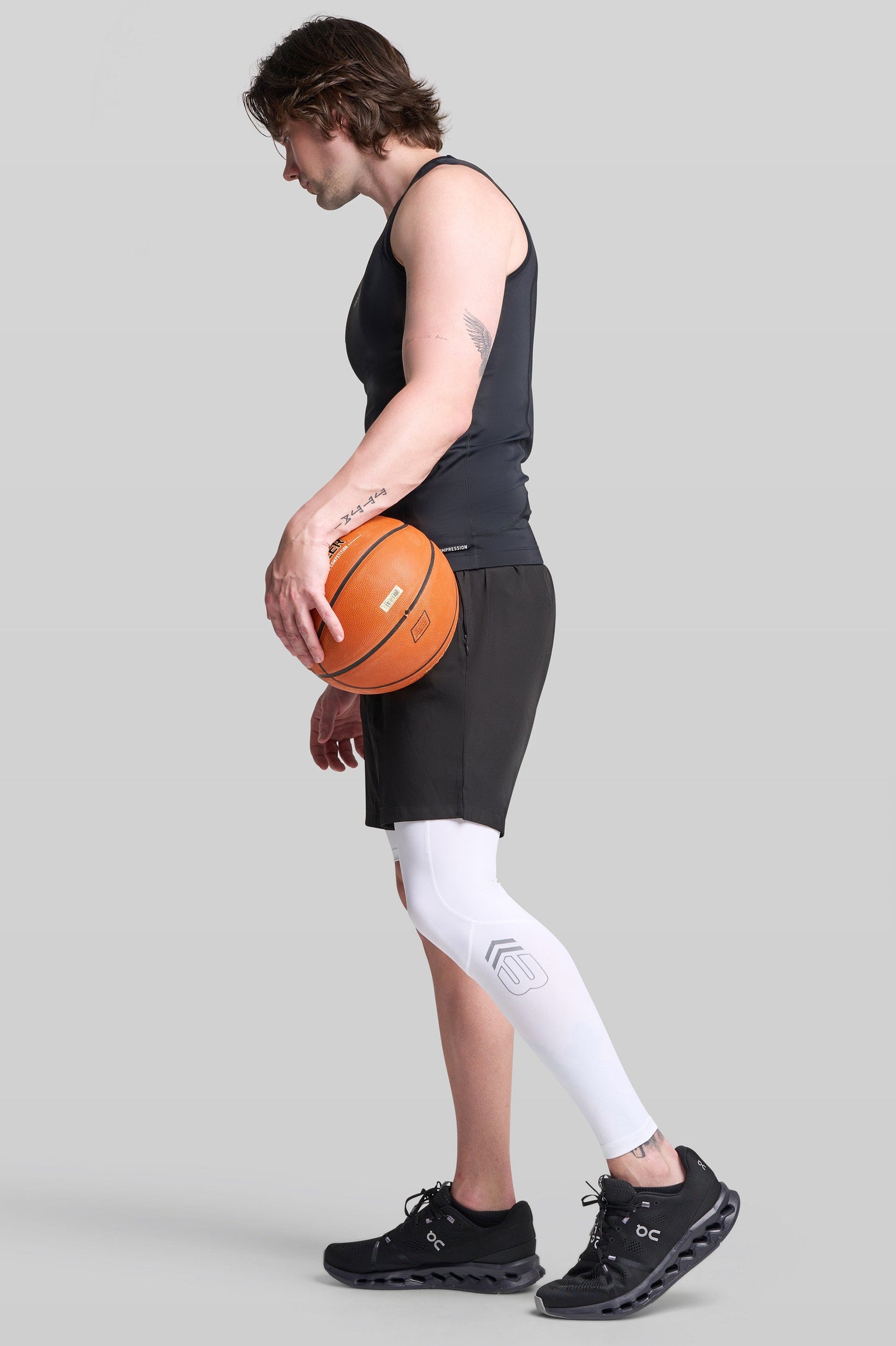 BASE Men's Adapted Compression Tights (Right leg short)