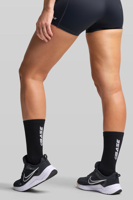 BASE Unisex Crew Socks - Black