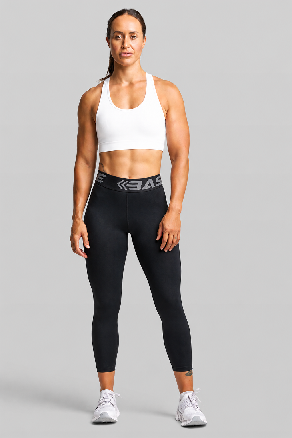 BASE Women's Cross-Back Sports Bra - White
