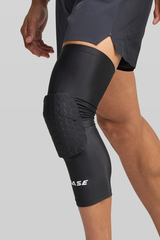 BASE Square Padded Knee Guard (Single) - Black