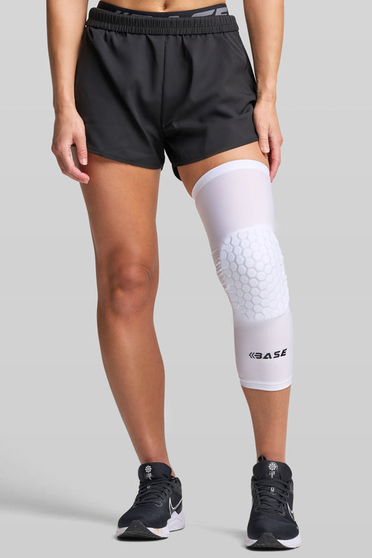 BASE Square Padded Knee Guard (Single) - White