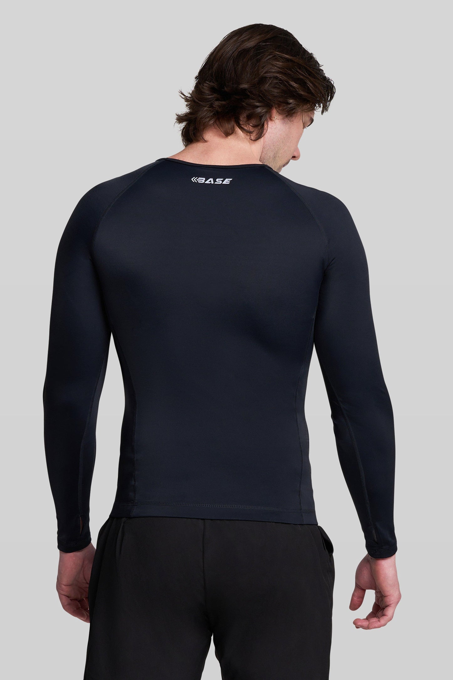 BASE Men's Long Sleeve Compression Tee - Black