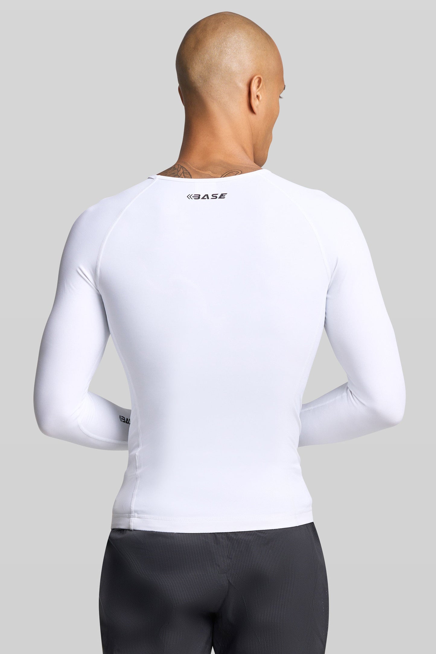 BASE Men's Long Sleeve Compression Tee - White