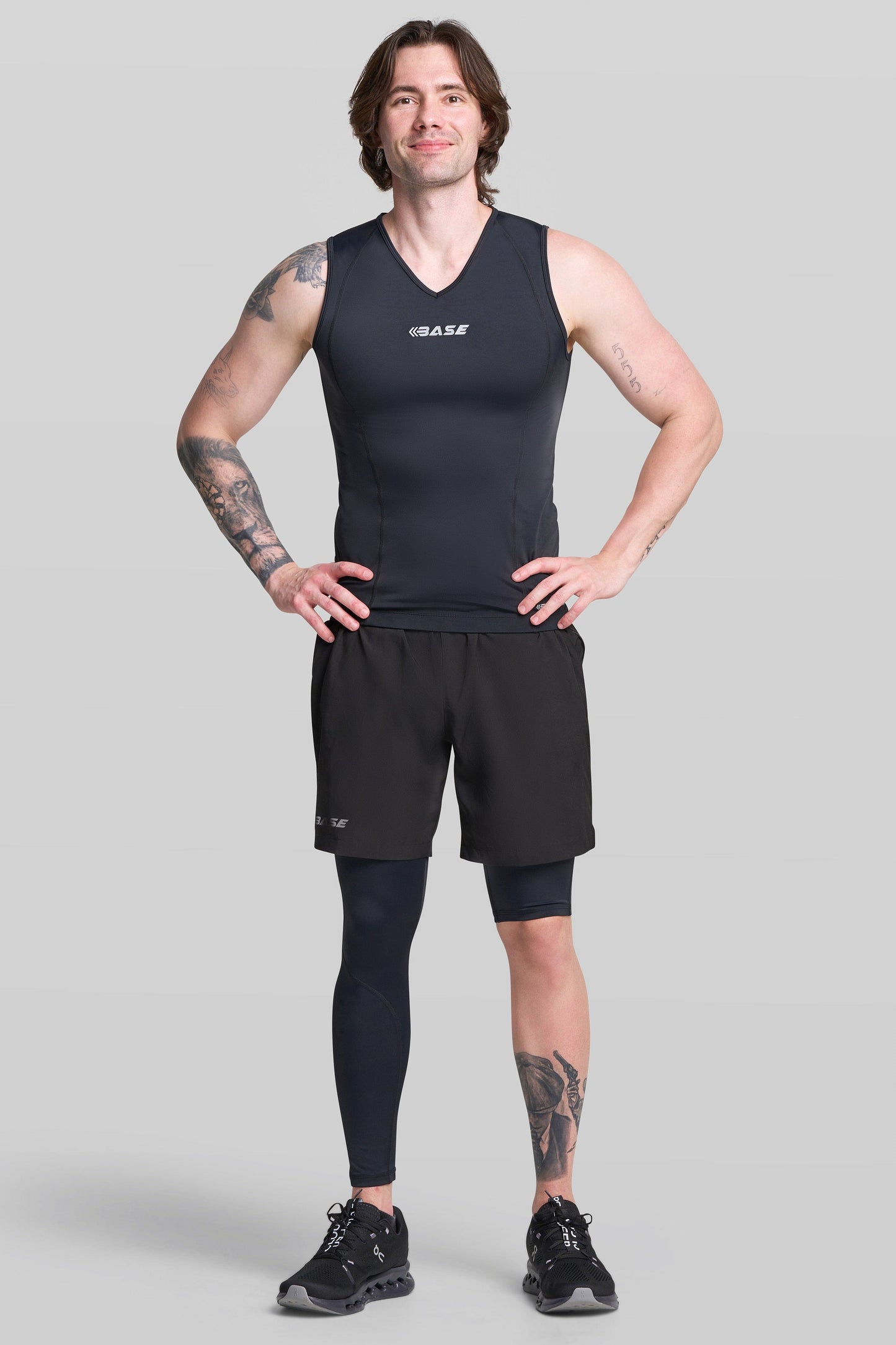 BASE Men's Adapted Compression Tights (Left leg short)