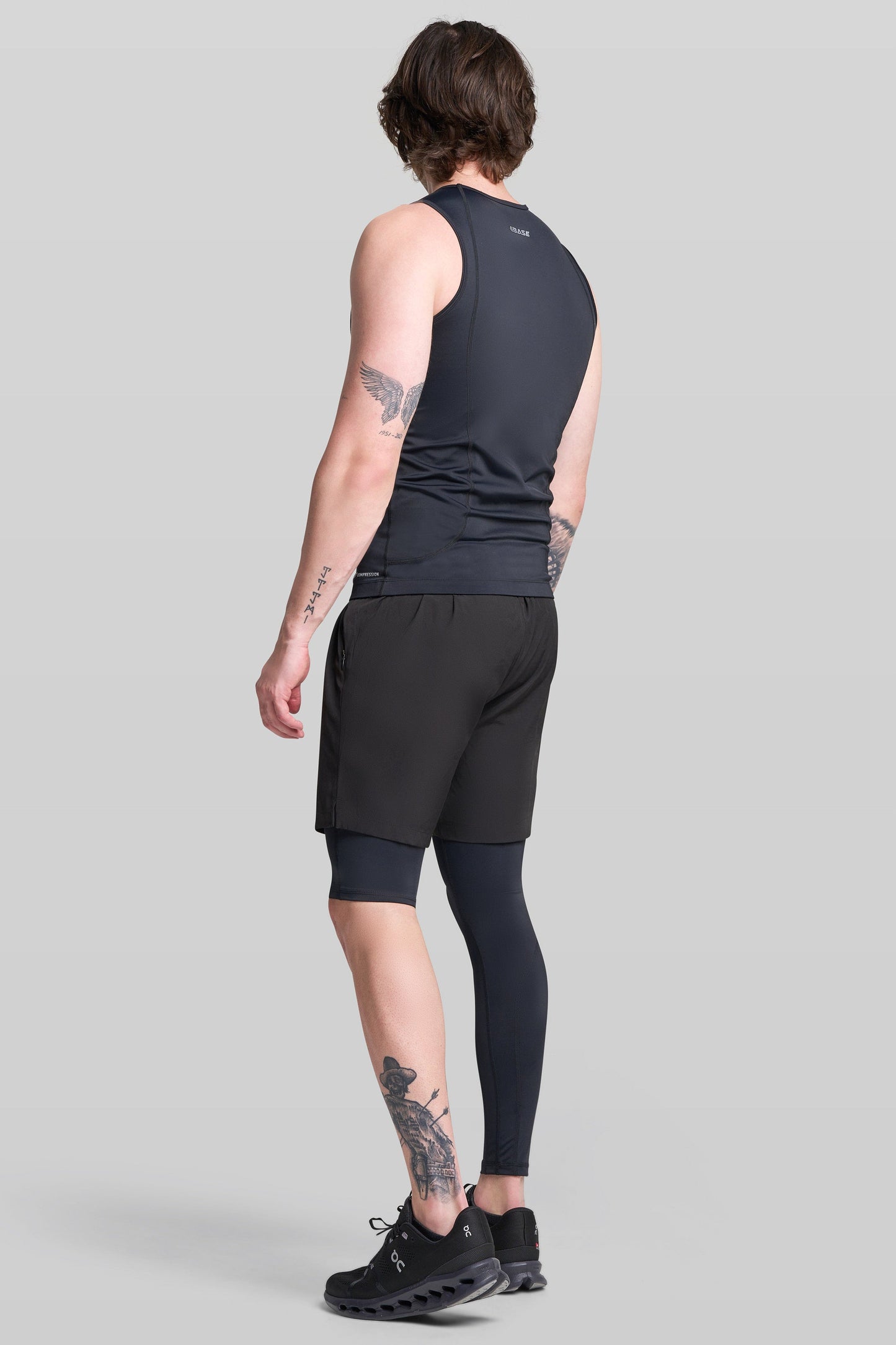BASE Men's Adapted Compression Tights (Left leg short)