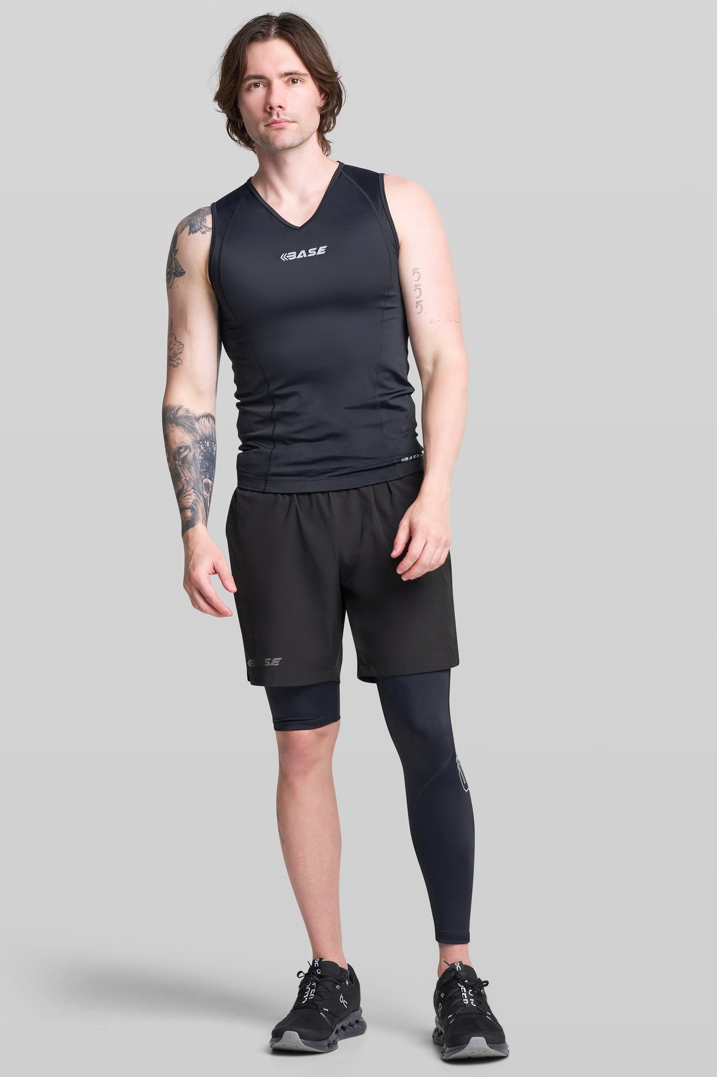 BASE Men's Adapted Compression Tights (Right leg short)