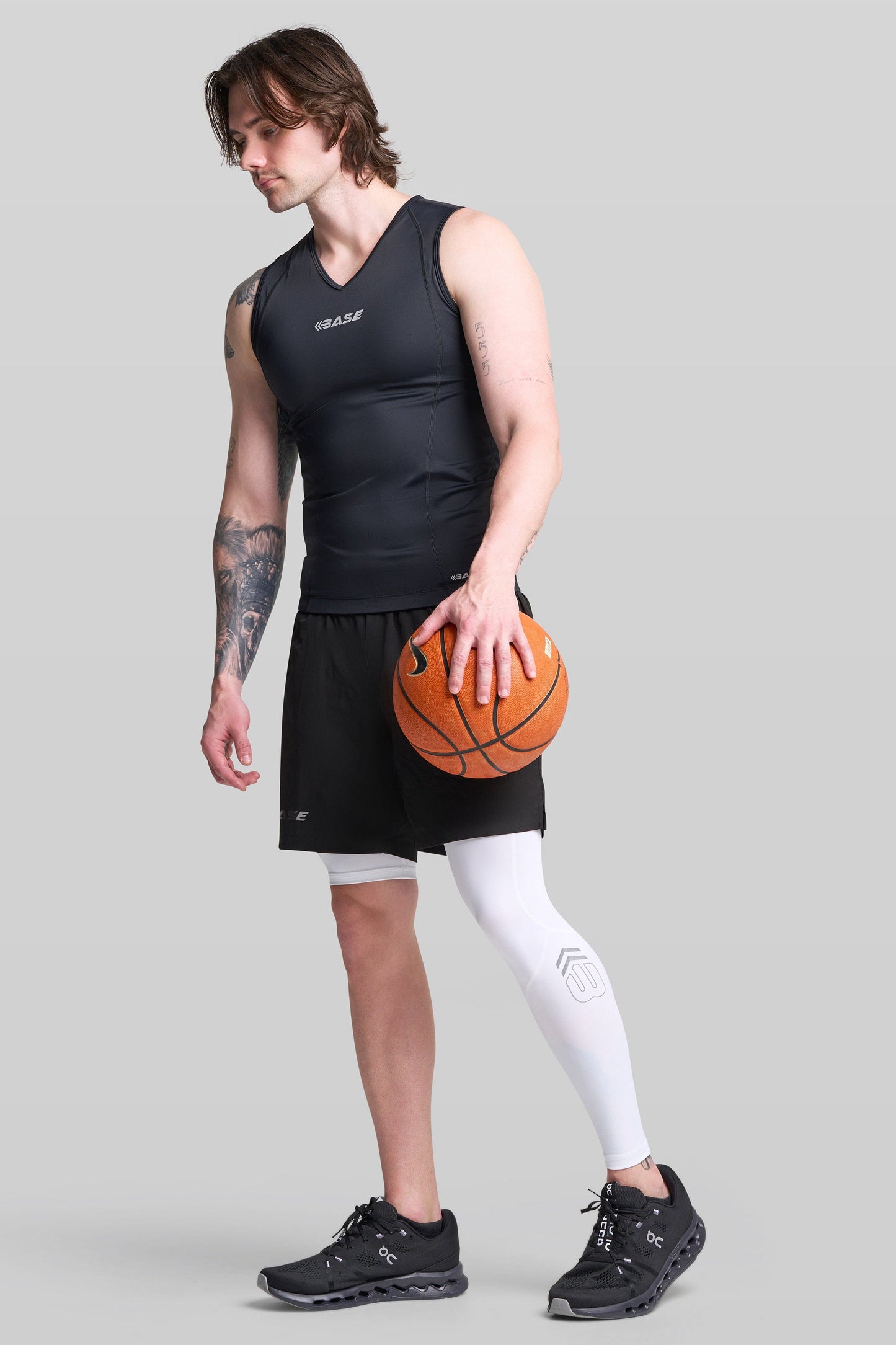 BASE Men's Adapted Compression Tights (Right leg short)
