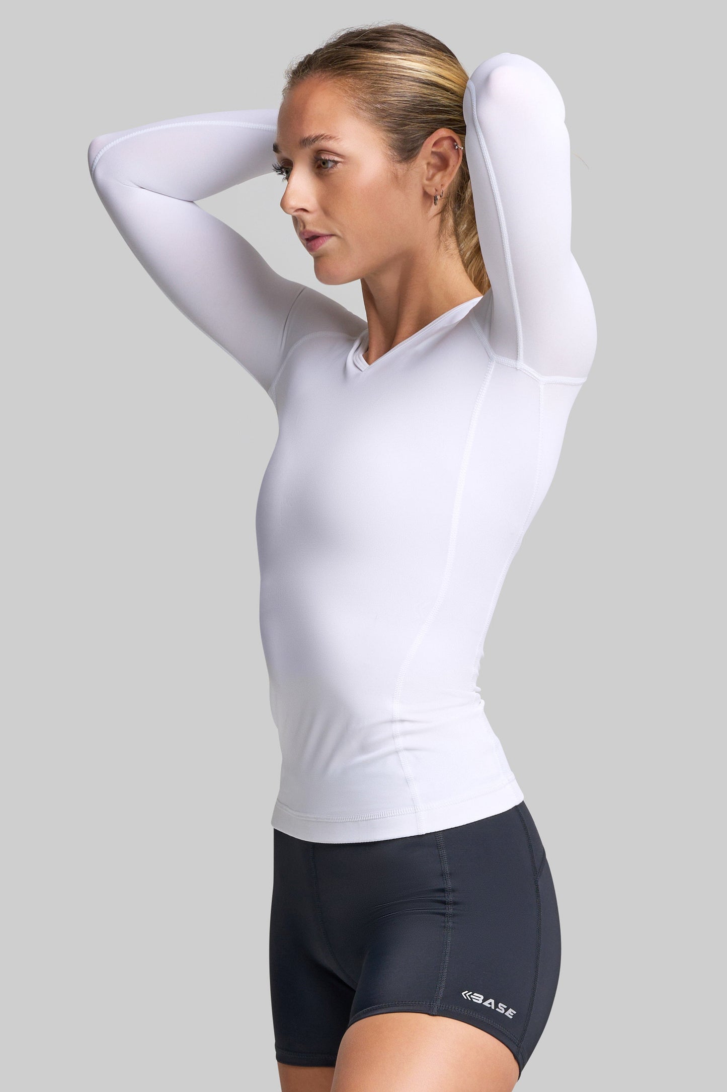 BASE Women's Endurance Long Sleeve Compression Tee - White