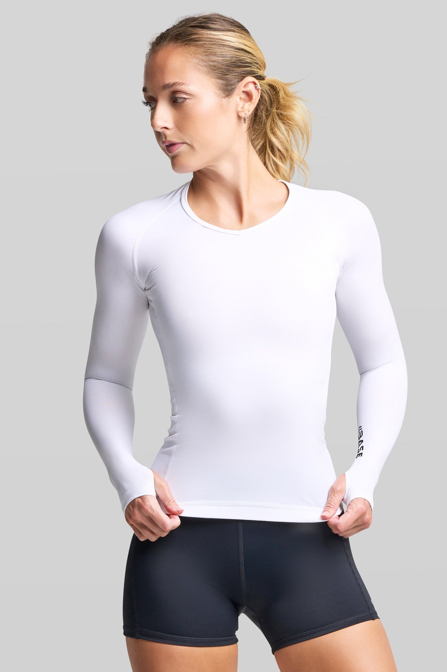 BASE Women's Endurance Long Sleeve Compression Tee - White