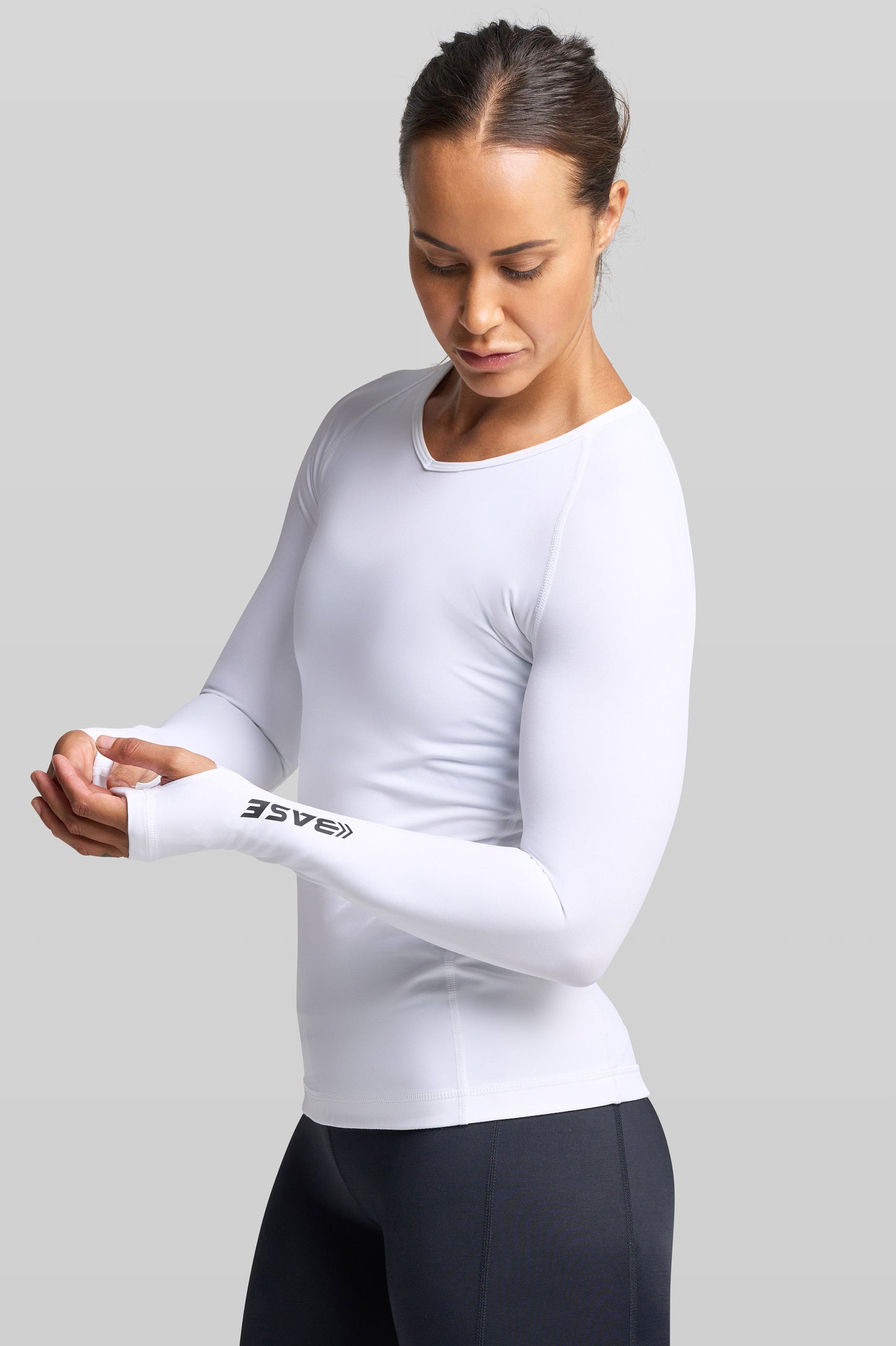 BASE Women's Endurance Long Sleeve Compression Tee - White