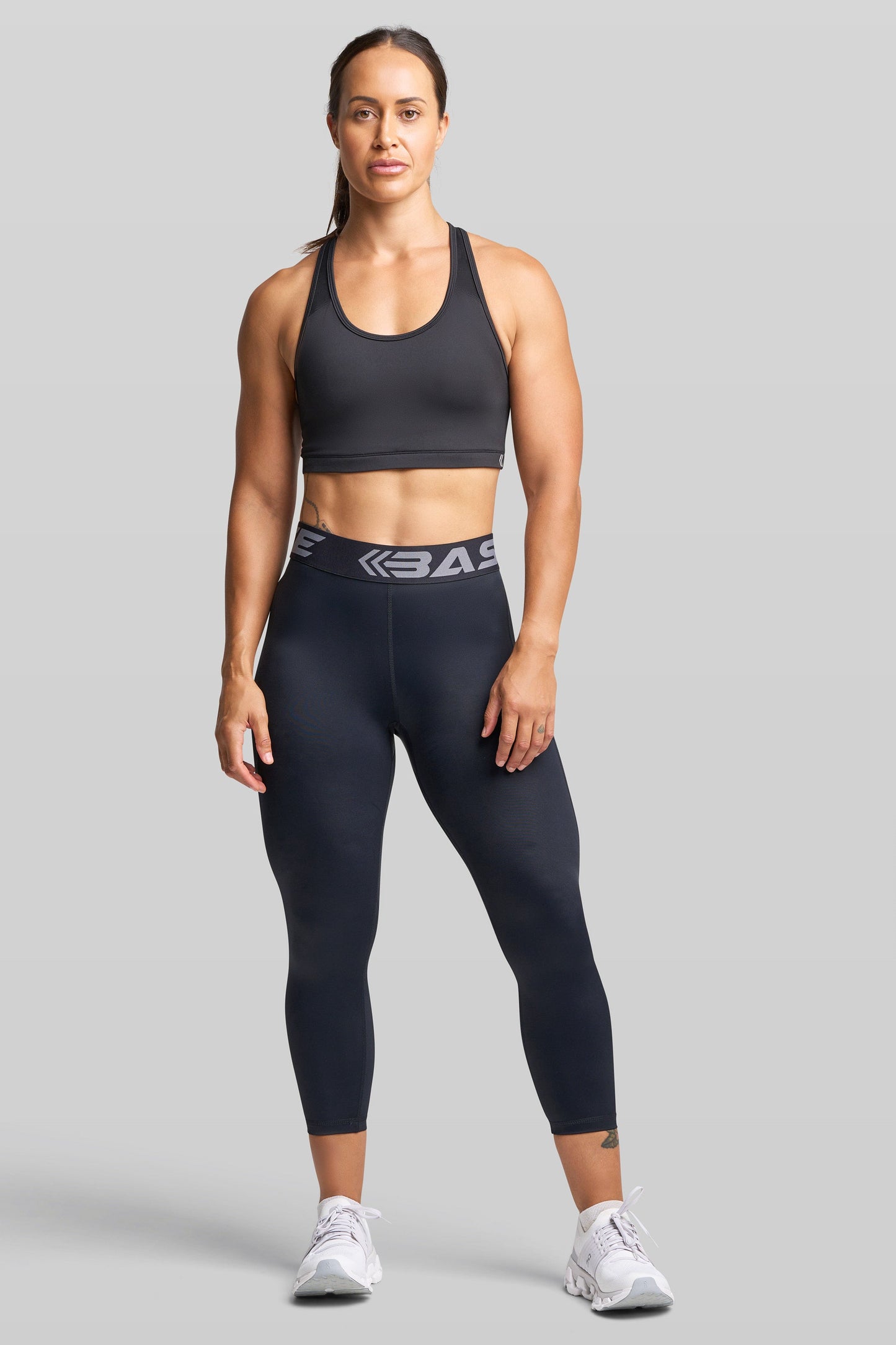 BASE Women's Cross-Back Sports Bra - Black
