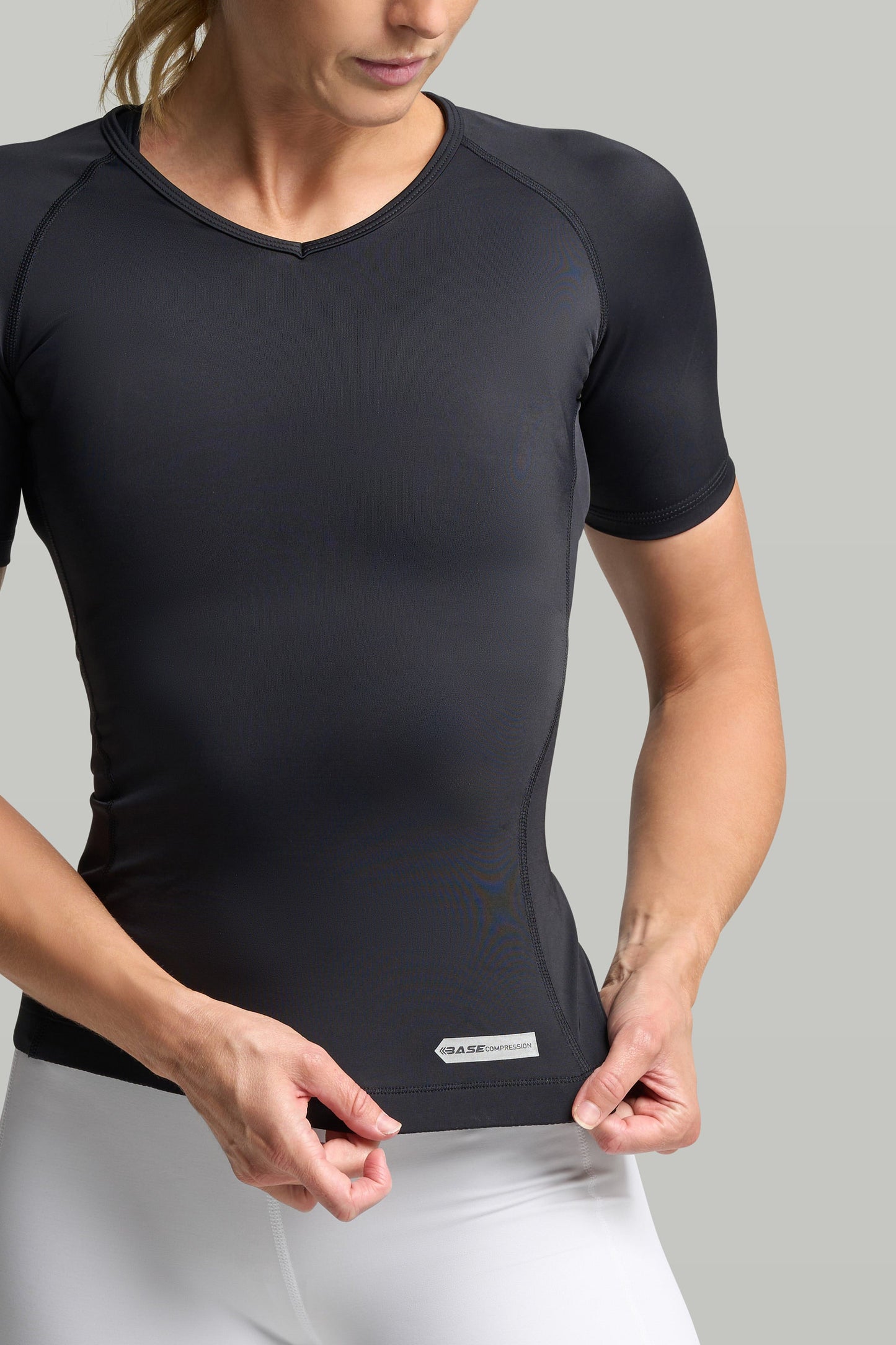 BASE Women's Short Sleeve Compression Tee - Black