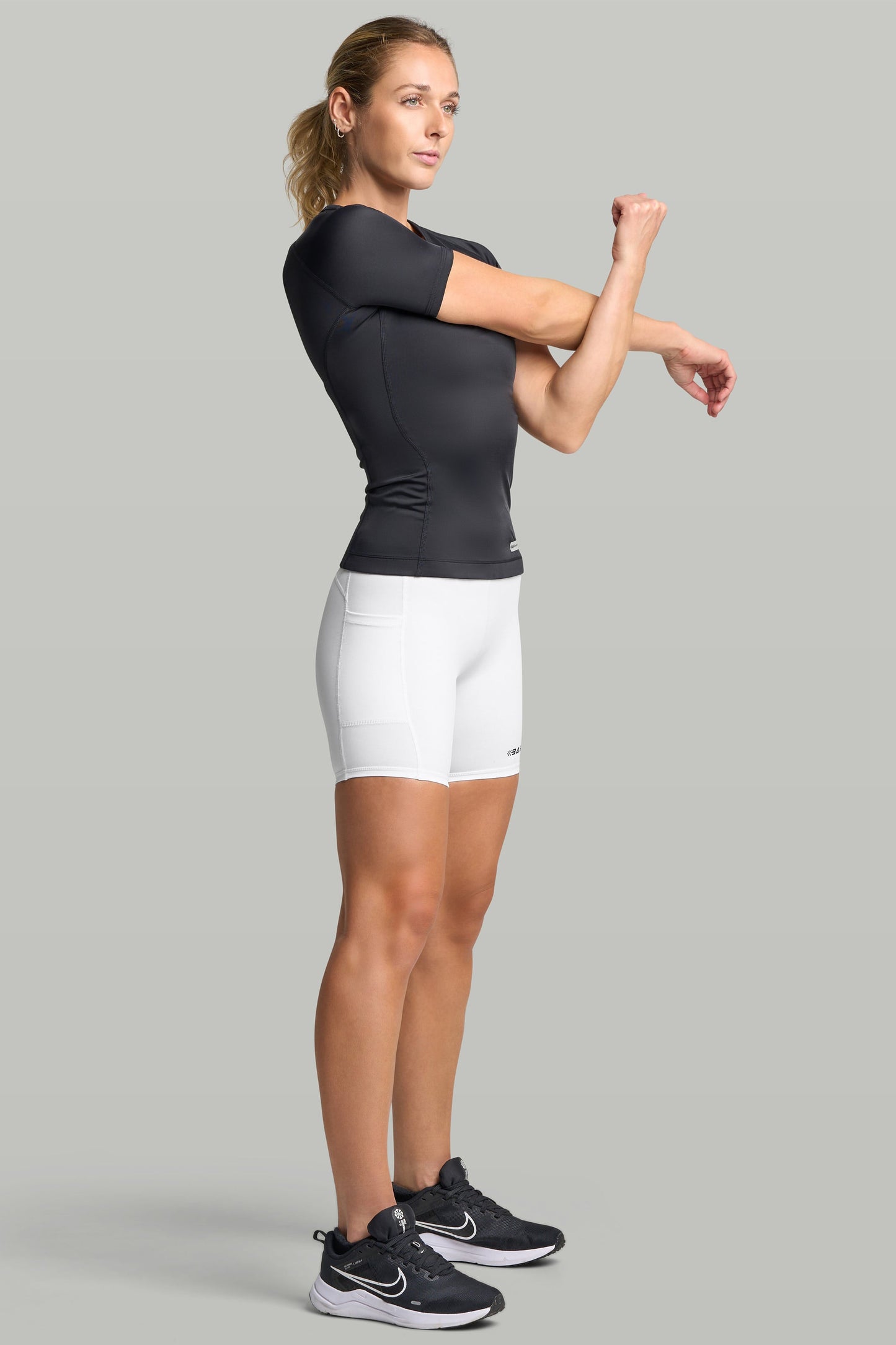 BASE Women's Short Sleeve Compression Tee - Black