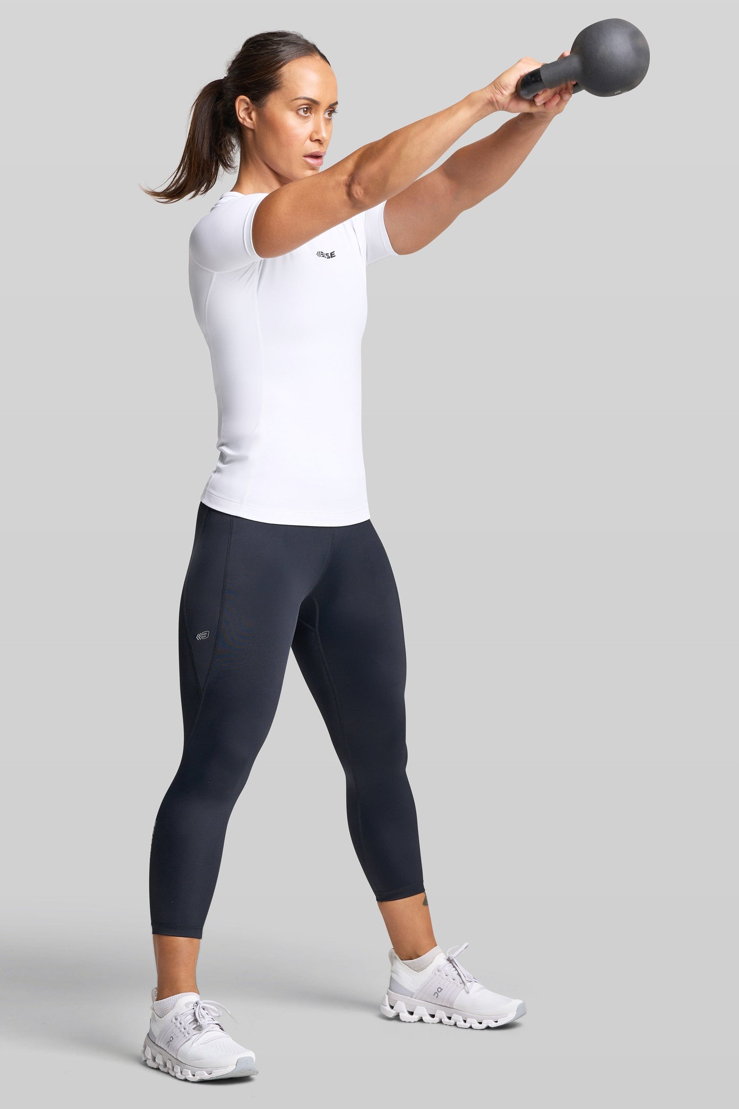 BASE Women's Short Sleeve Compression Tee - White