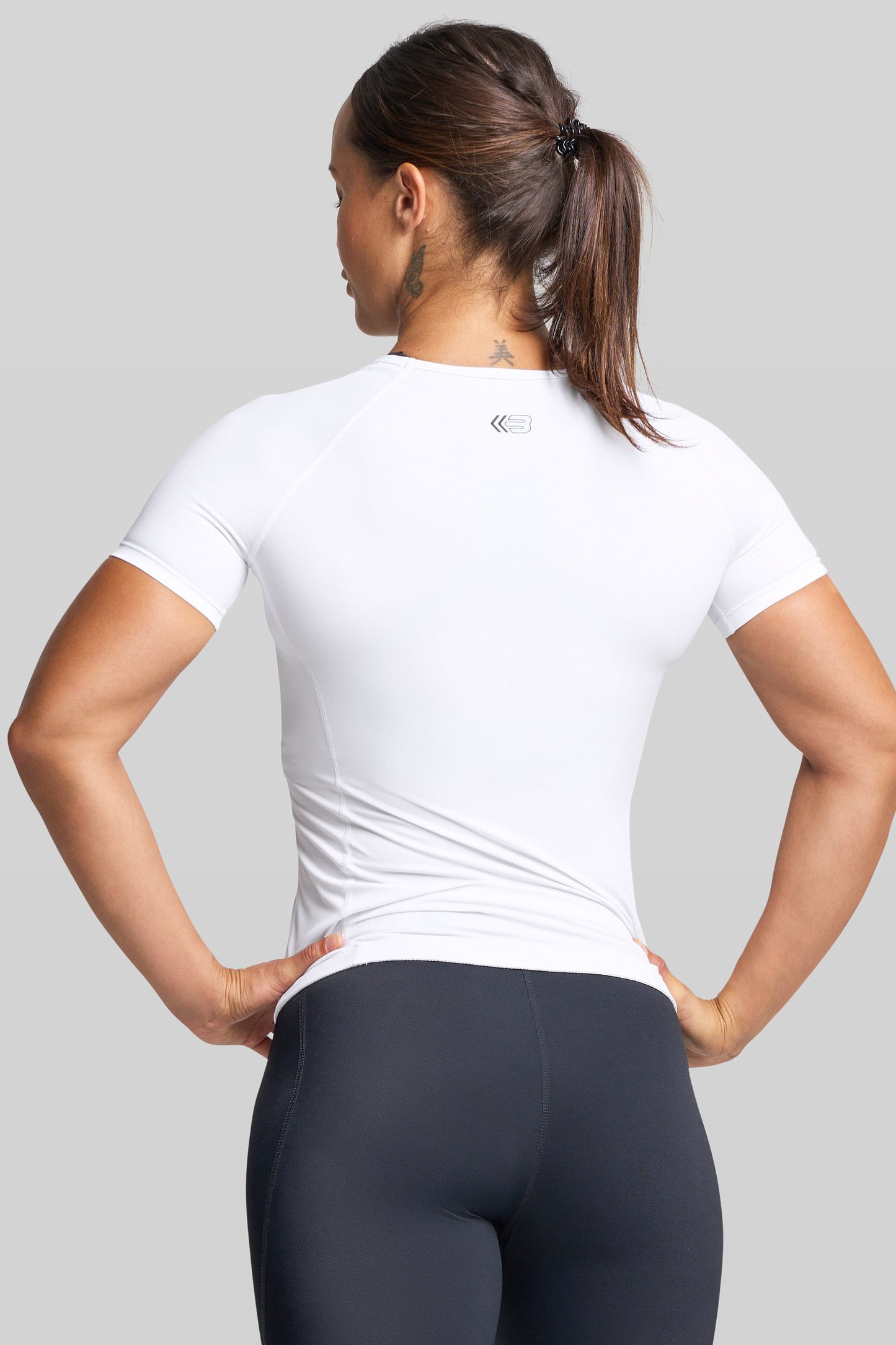 BASE Women's Short Sleeve Compression Tee - White