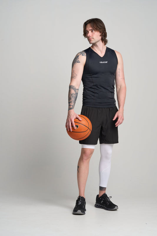 BASE Men's Adapted 3/4 Tights - White (Right leg short)